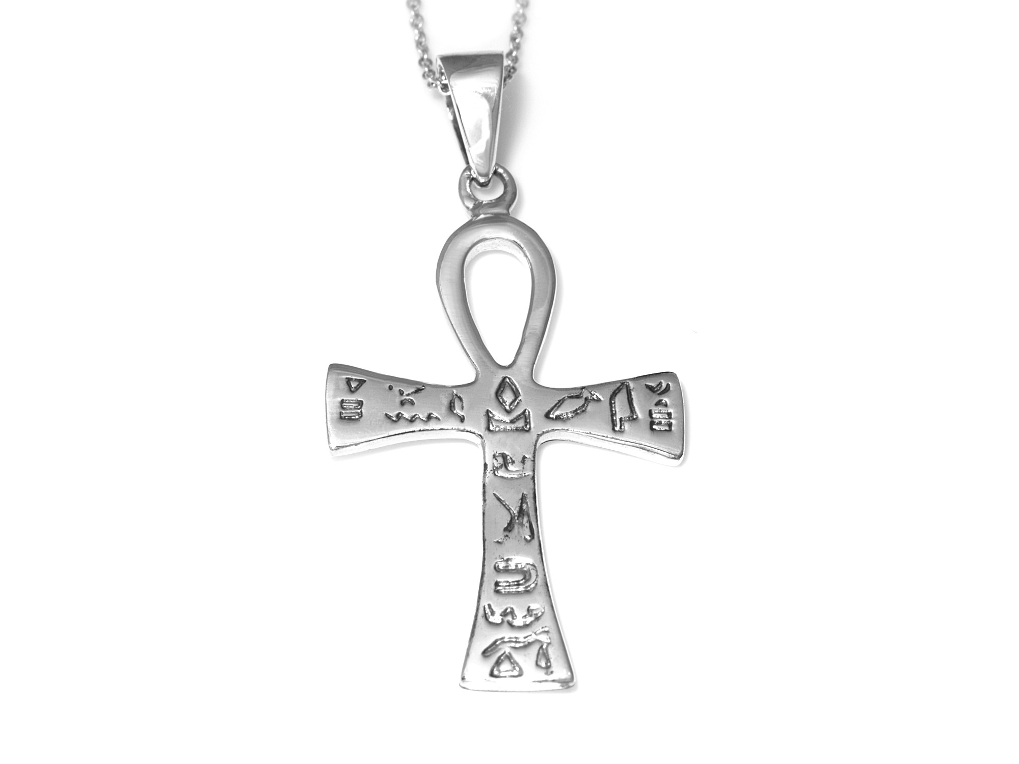 Ankh Halsband i Äkta 925 Silver, Egyptisk Symbol för Livet Hänge, Ankhkors Smycke - 2