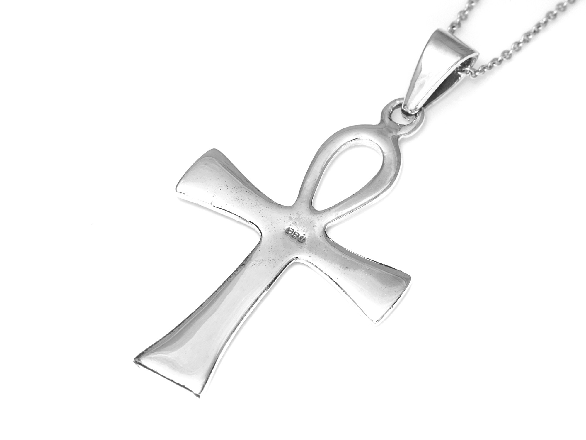 Ankh Halsband i Äkta 925 Silver, Egyptisk Symbol för Livet Hänge, Ankhkors Smycke - 3