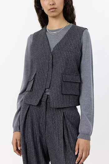 Leveté Room - Iris 3 Waistcoat Dark Grey M Combi