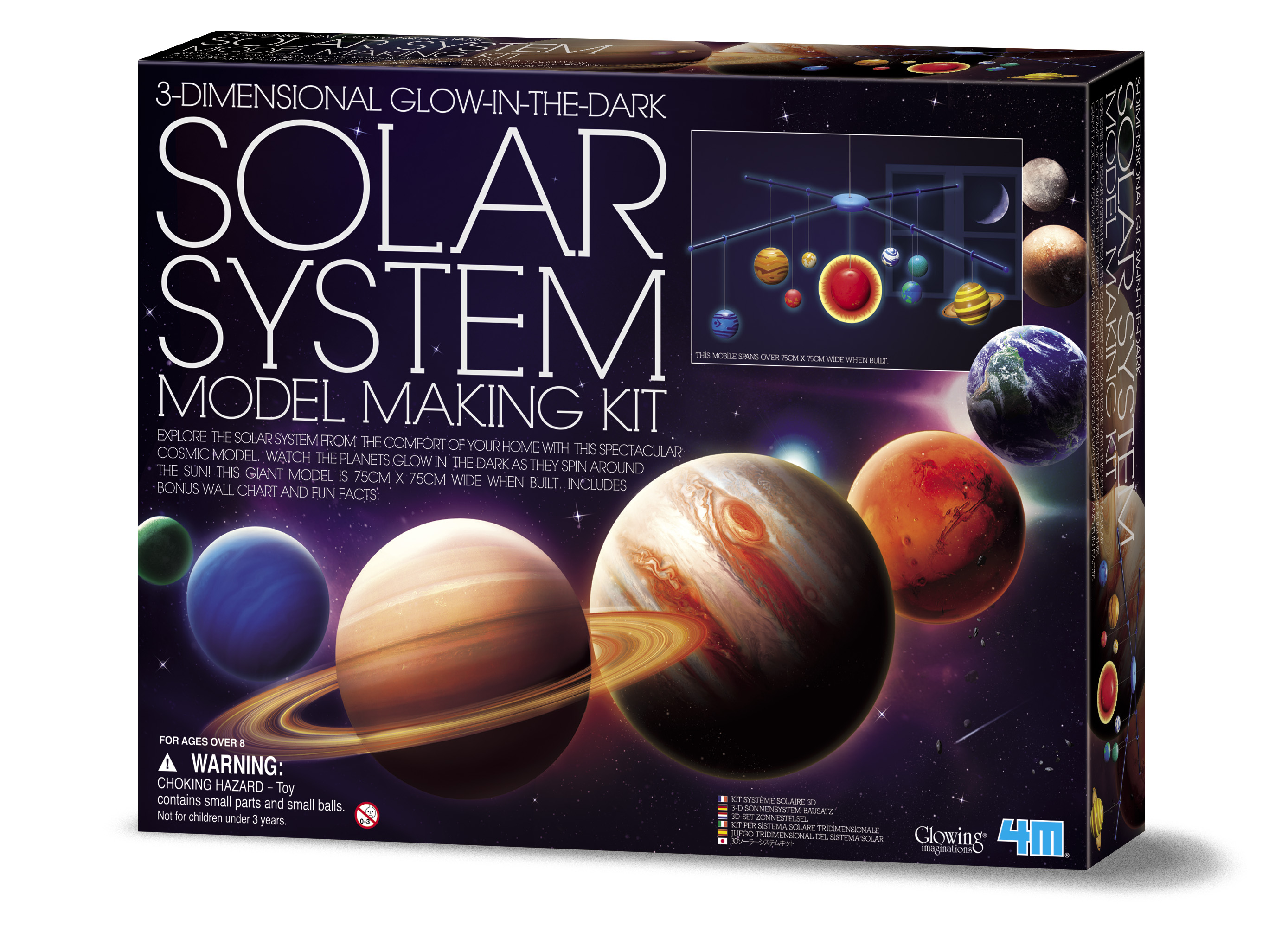 3D Solsystem mobil byggsats