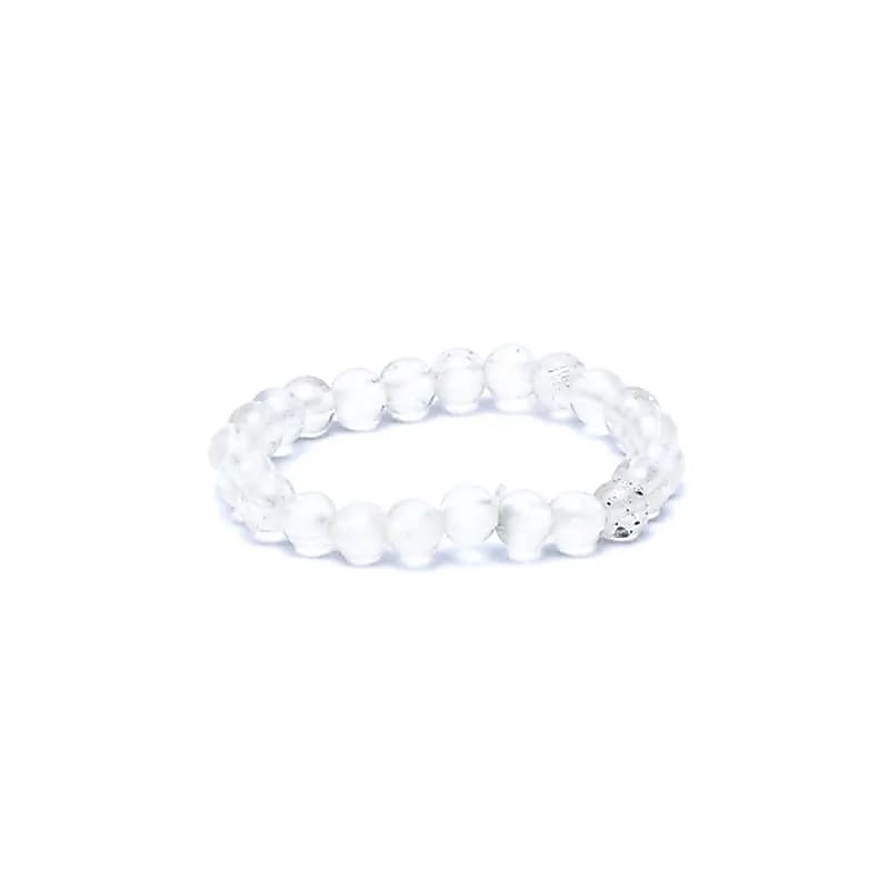 Ring klar kvarts resår 3 cm