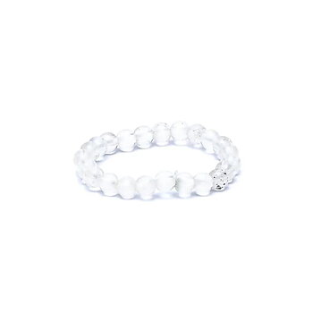 Ring klar kvarts resår 3 cm