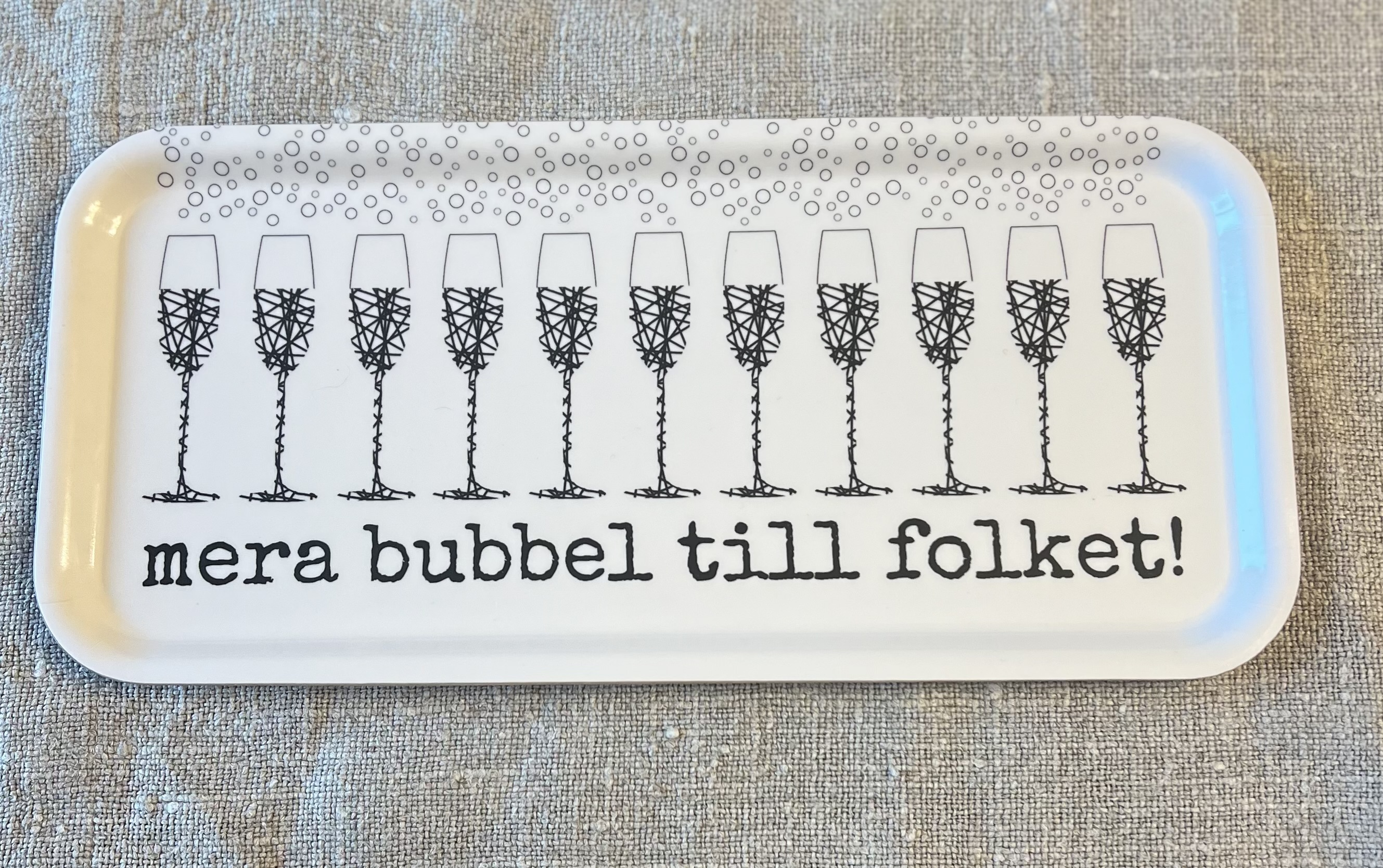 Mera bubbel åt folket bricka 