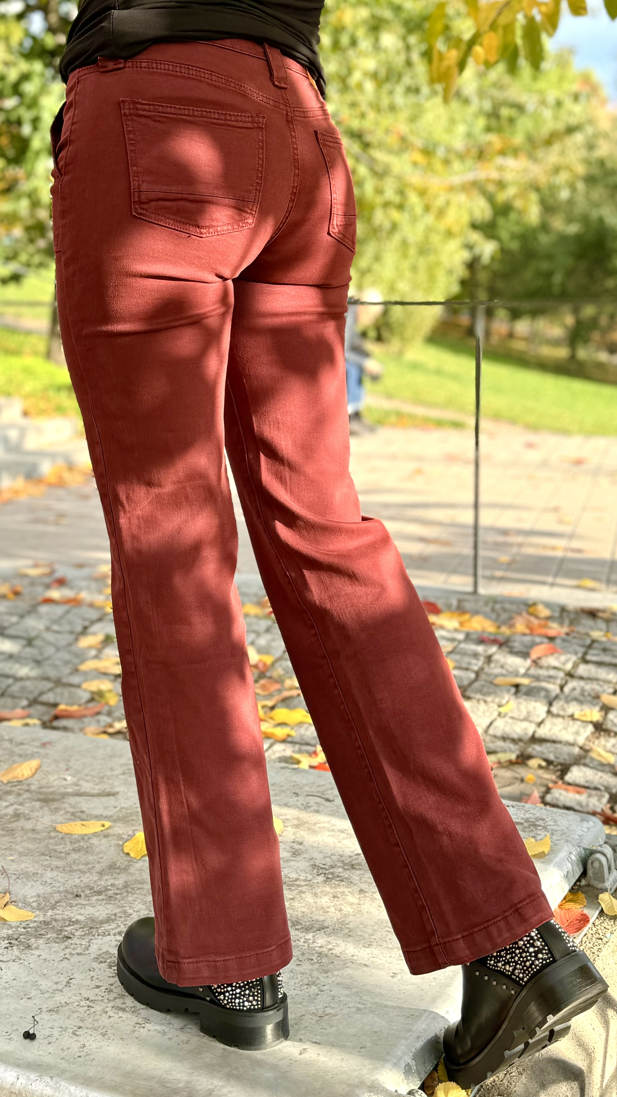 Pauline jeans - vinröda - 2