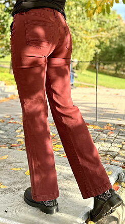 Pauline jeans - vinröda