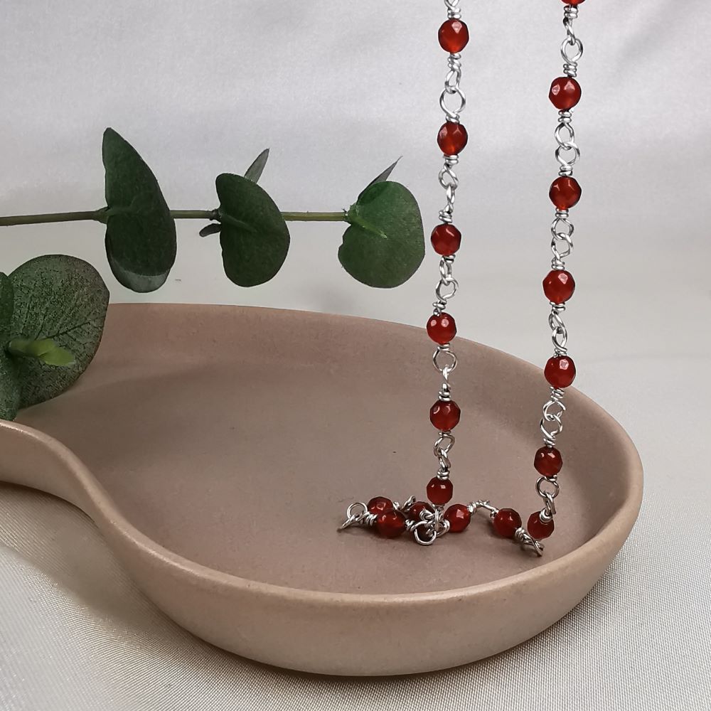 IAMLUND Holi karneol halsband silver