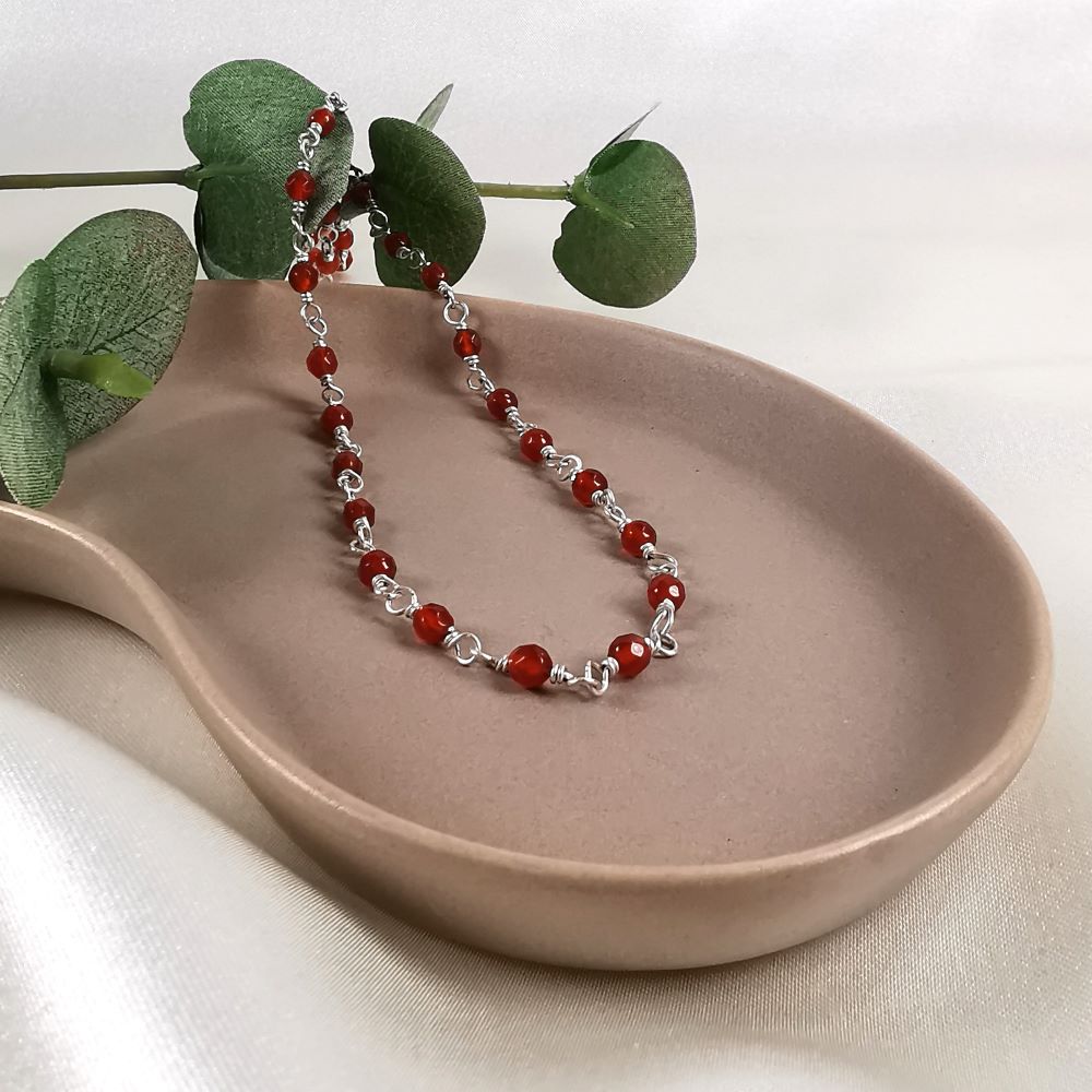 IAMLUND Holi karneol halsband silver - 2