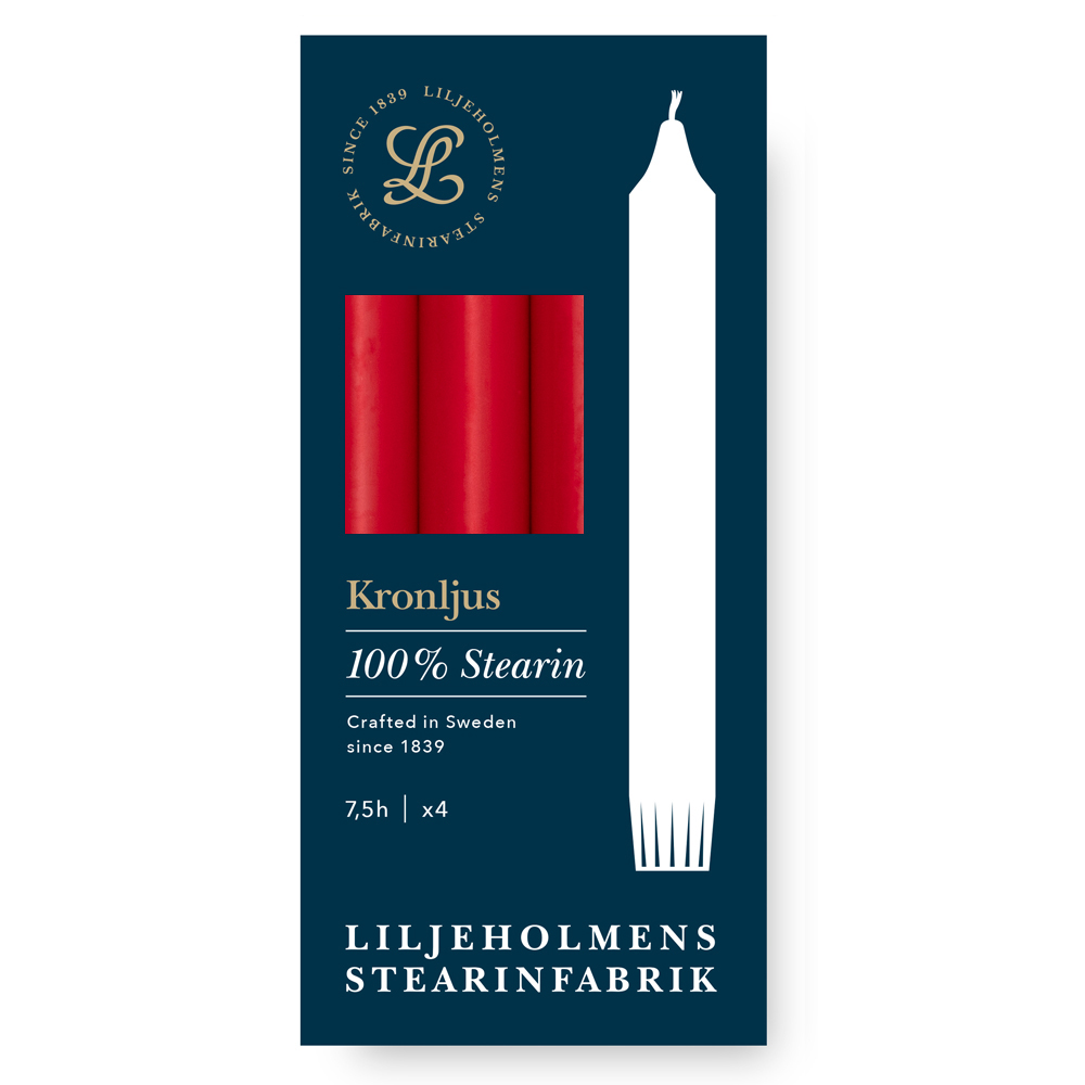 Kronljus 4 packs Red - 2