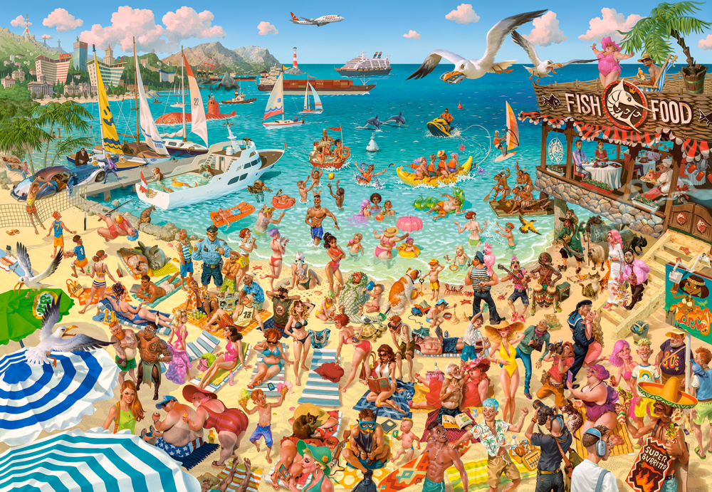 Fun by the Sea, 1000-bitarspussel, Art Collection (C-105151)