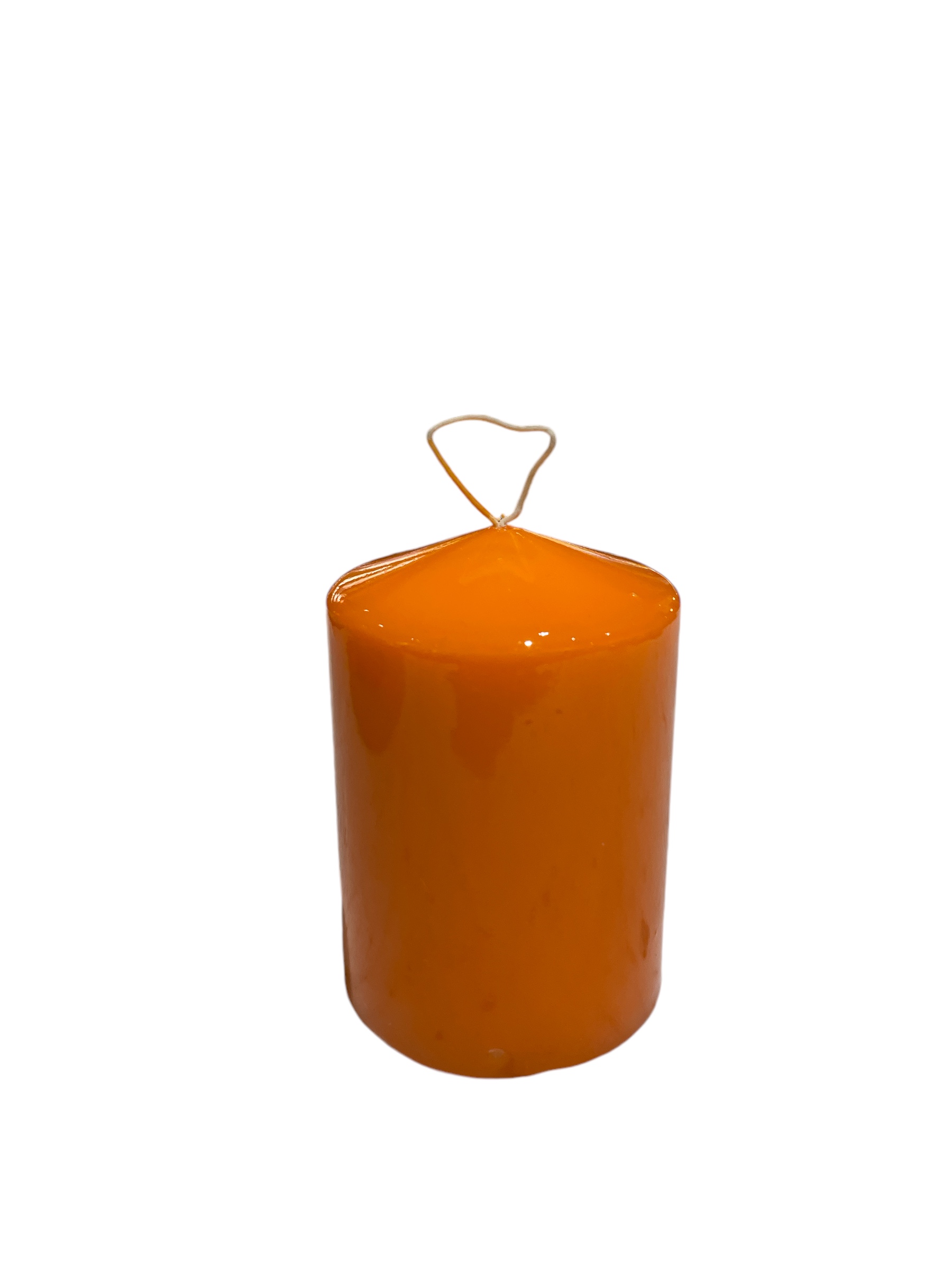 Block candle Orange Lacquer 7,5 x 11 cm
