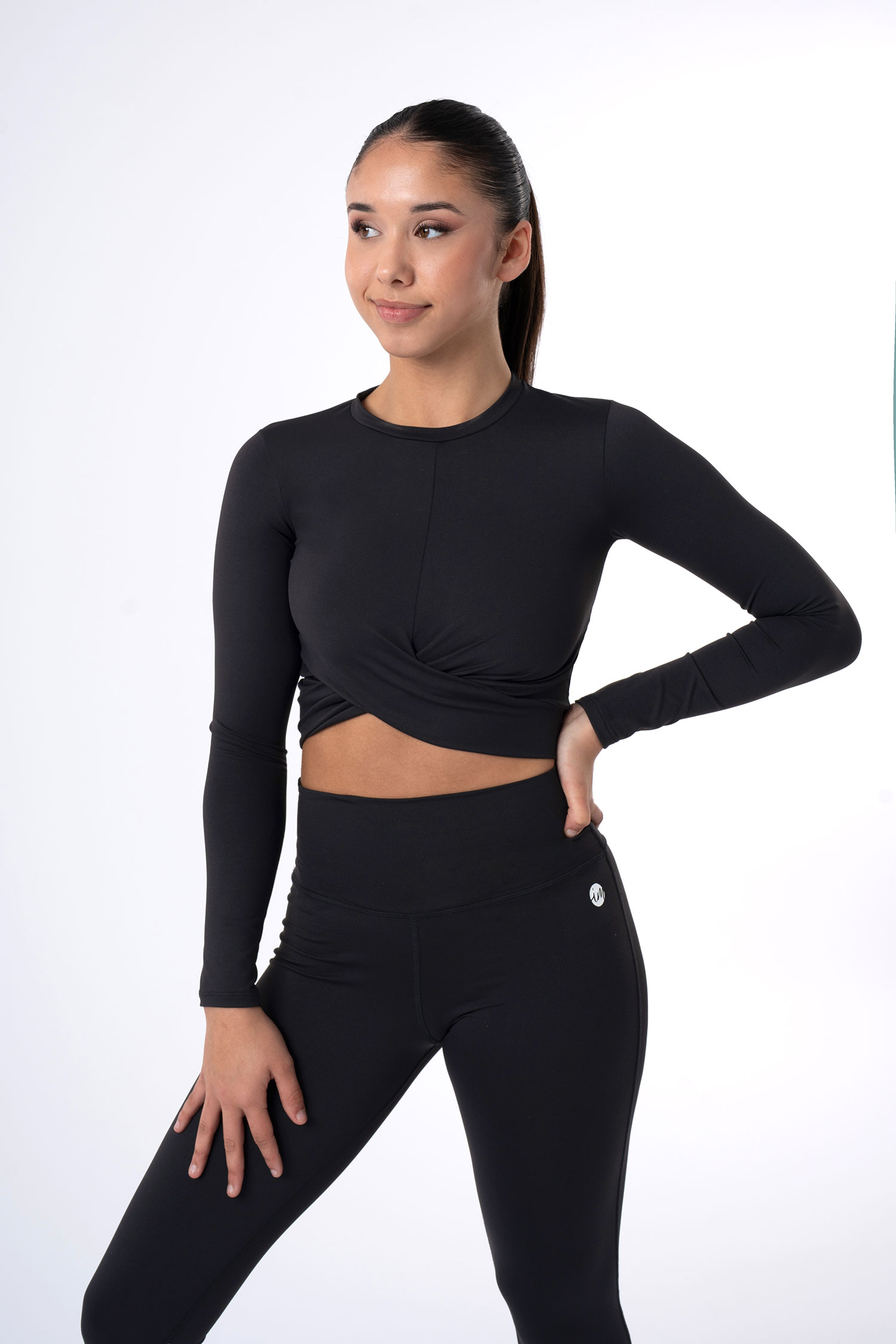 Croptop i kraftigare microfiber