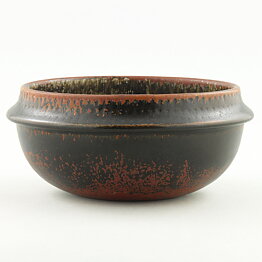 Stig Lindberg (1975) Unique Bowl with Tenmoku Glaze 14 cm