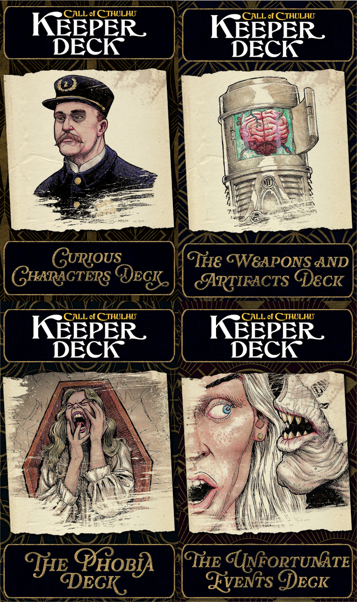 Call of Cthulhu RPG - Call of Cthulhu Keeper Decks 2nd Edition + PDF