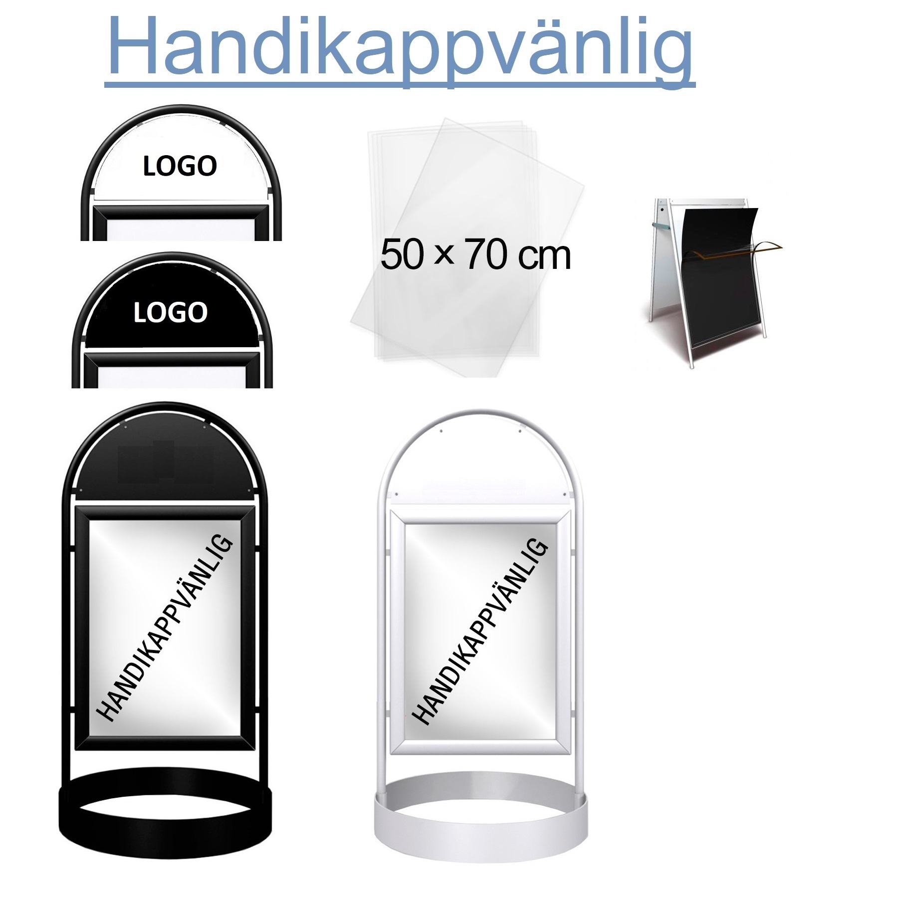 Gatupratare 50x70cm Handikappvänlig Trottoarpratare