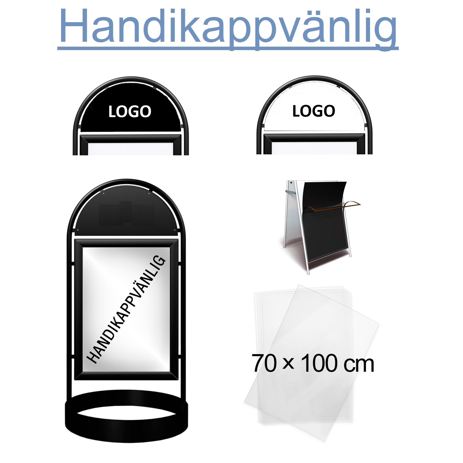 Gatupratare 70x100cm Handikappvänlig Trottoarpratare
