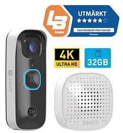 Swann Buddy4K Videodörrklocka med SwannShield AI röstassistent