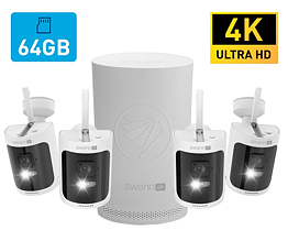 Swann Allsecure4K™  4-Pack Camera Wireless Security System inkl 64GB SD Card Hub