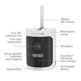 Swann Allsecure 4K™ Add-on 1-Pack Wireless Camera (requires a Allsecure System Hub)