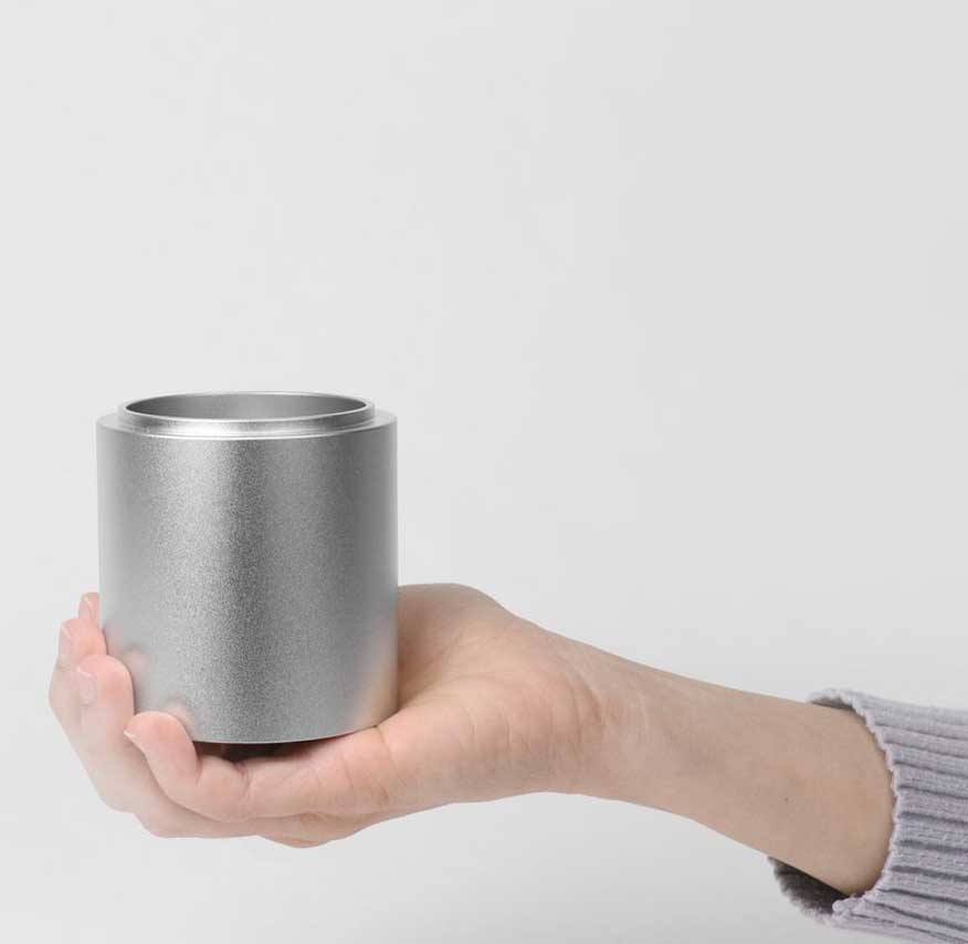 Option-O - LAGOM CASA - Kompakt elektrisk kaffekvarn - 65mm Mizen koniska malskivor - Silver - 4