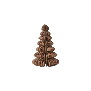 JULGRANSDEKORATION - PAPPERSFIGUR BRUN/RÖD