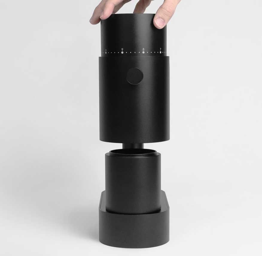 Option-O - LAGOM CASA - Kompakt elektrisk kaffekvarn - 65mm koniska malskivor - Svart - 2