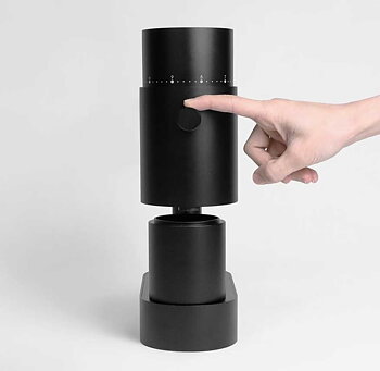 Option-O - LAGOM CASA - Kompakt elektrisk kaffekvarn - 65mm koniska malskivor - Svart