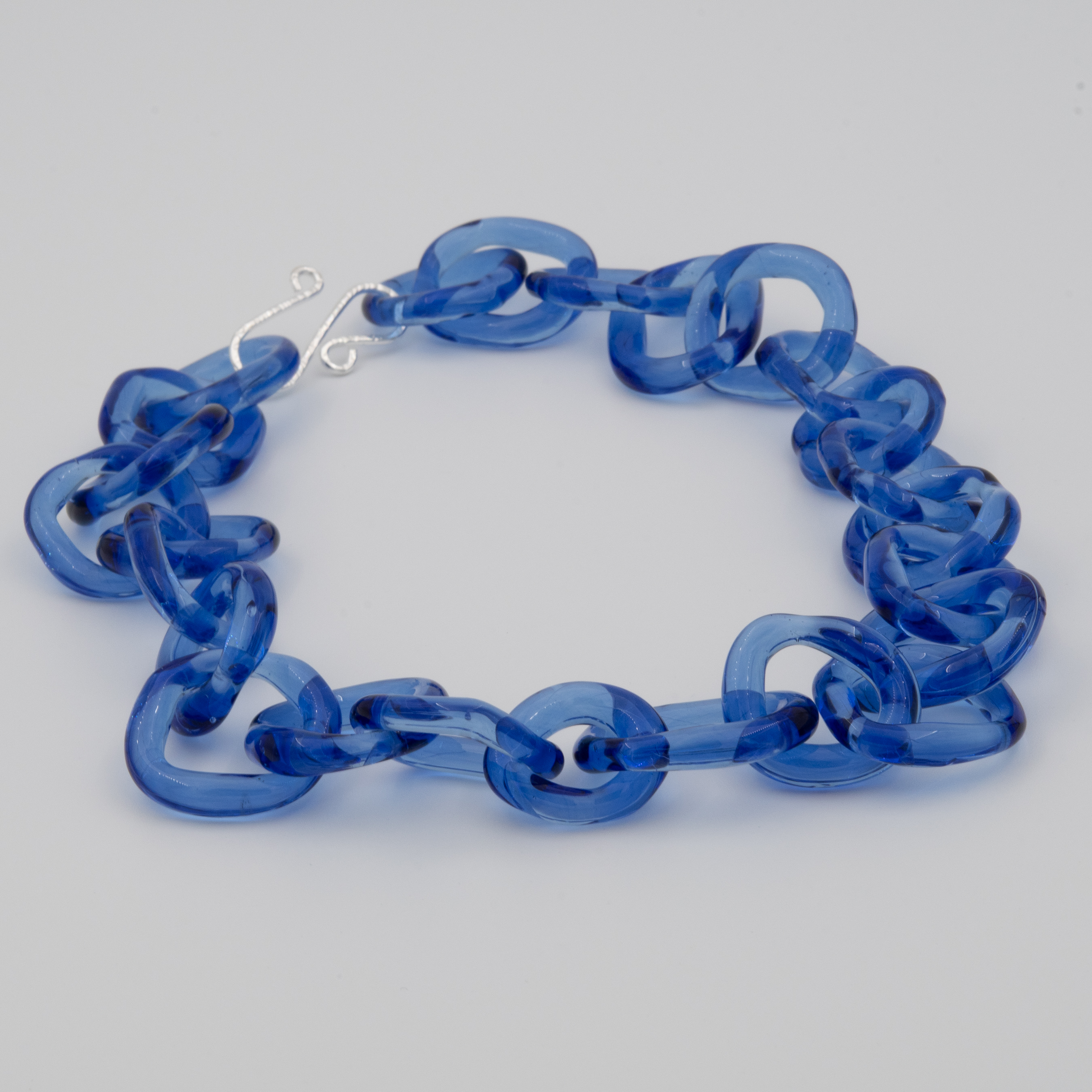 HALSBAND MED LÄNKAR I GLAS "LÄNKLANDSKAP" - 7
