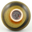 Berndt Friberg (1960s) Unique Brown/Yellow Bowl 4,5 cm