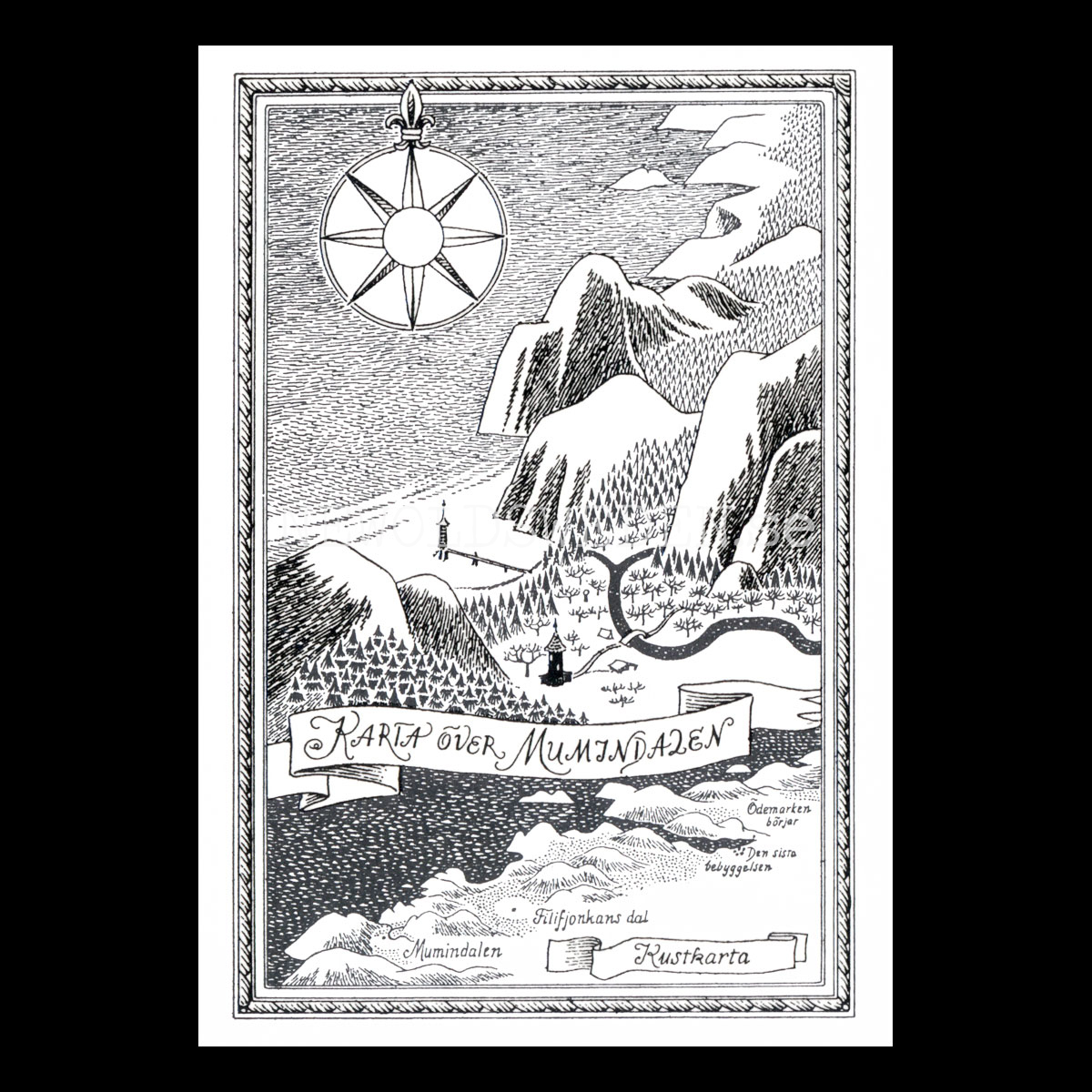 KARTA ÖVER MUMINDALEN - Kustkarta - MOOMIN - 350