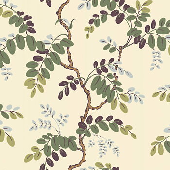Tapet Toromiro Olive / von Brömssen