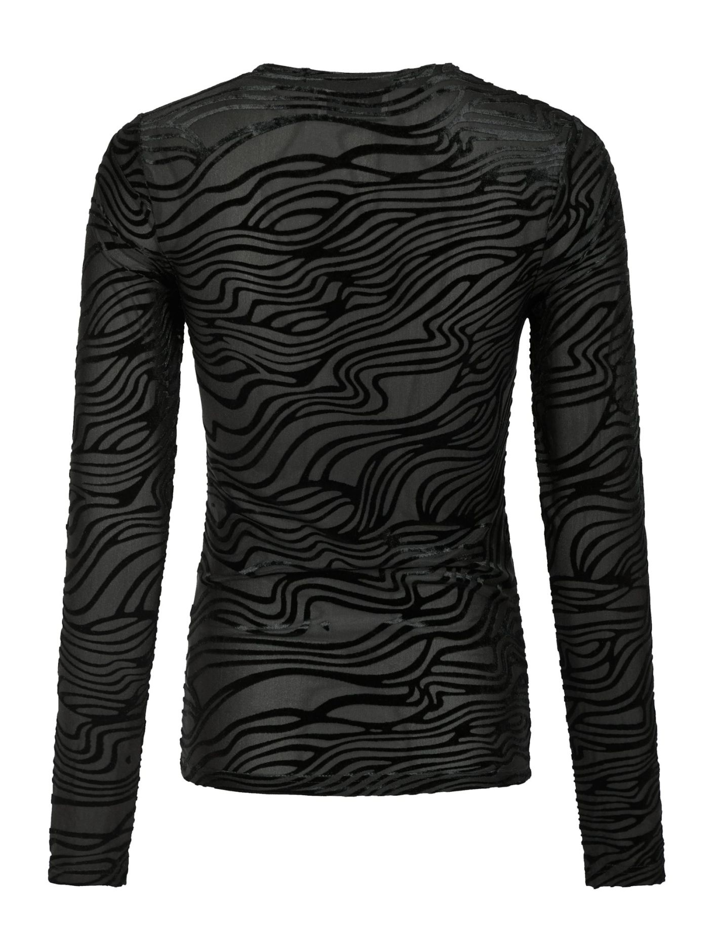 Neo Noir  - Ella Zebra Burnout Blouse Black - 5