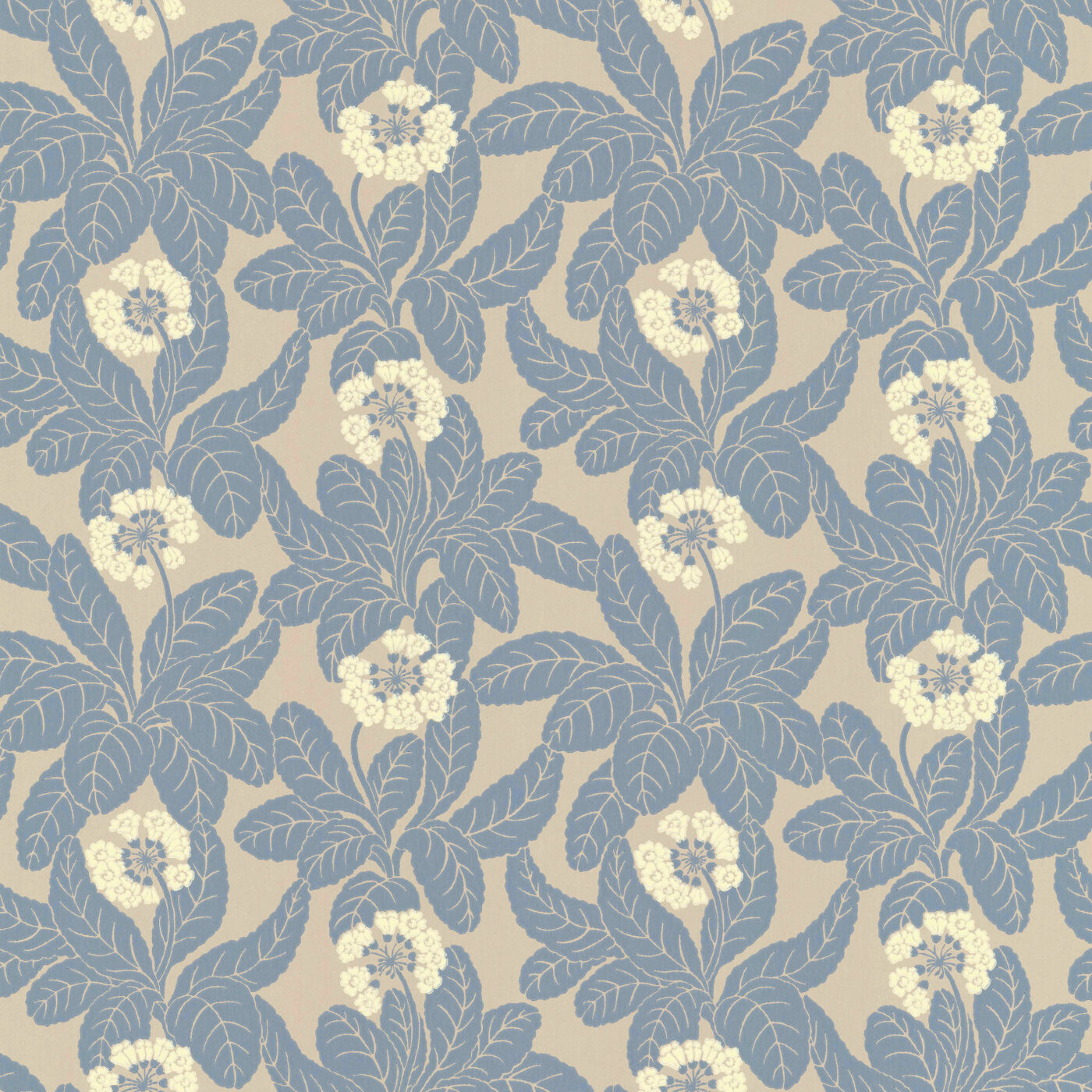 Tapet Primula Faded Denim / von Brömssen