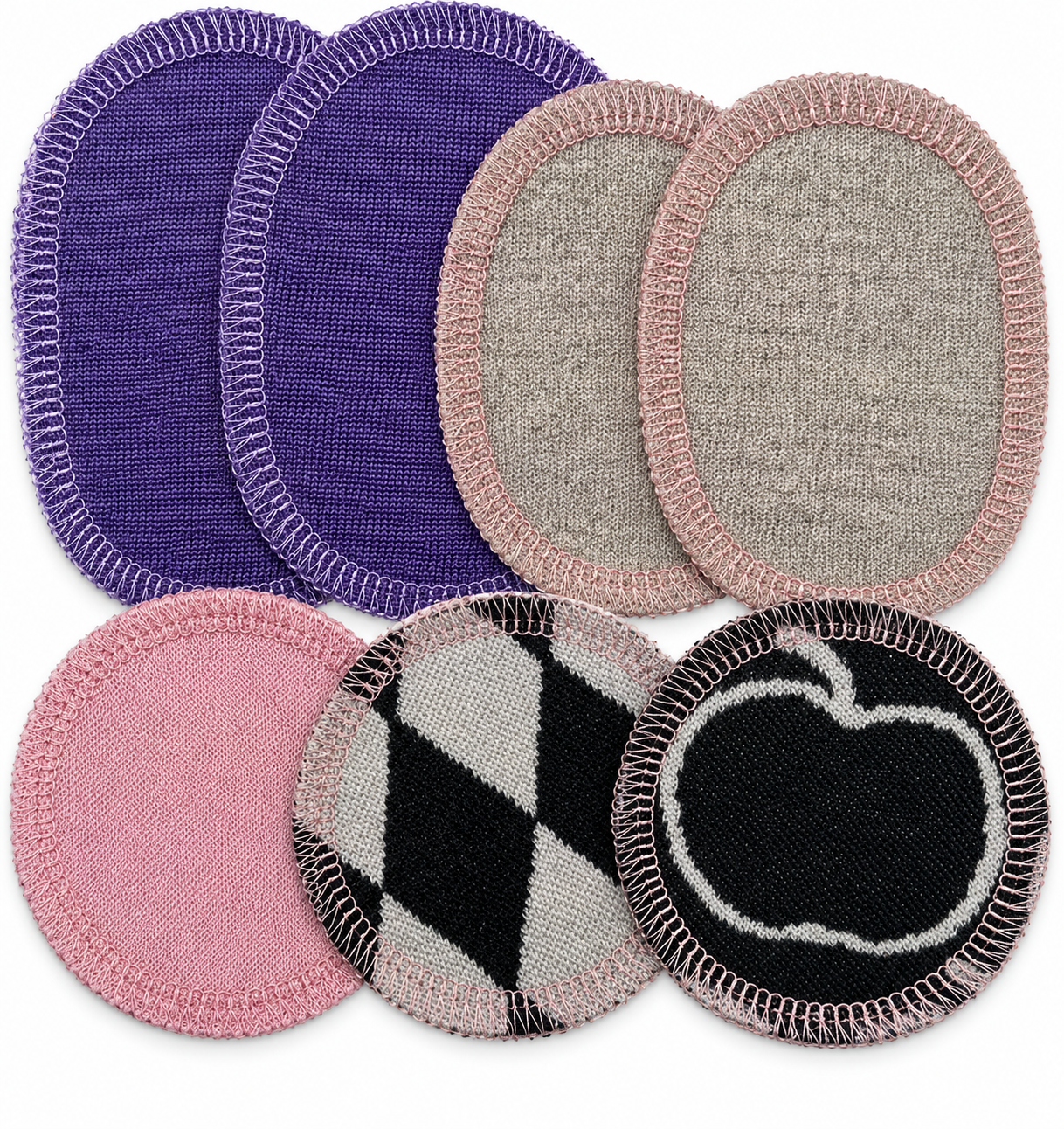 Laglappar i ull – strykbara reparationslappar | 7-pack