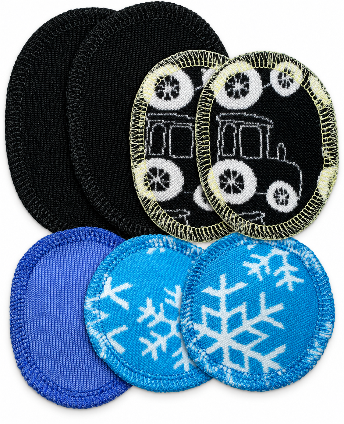 Laglappar i ull – strykbara reparationslappar | 7-pack
