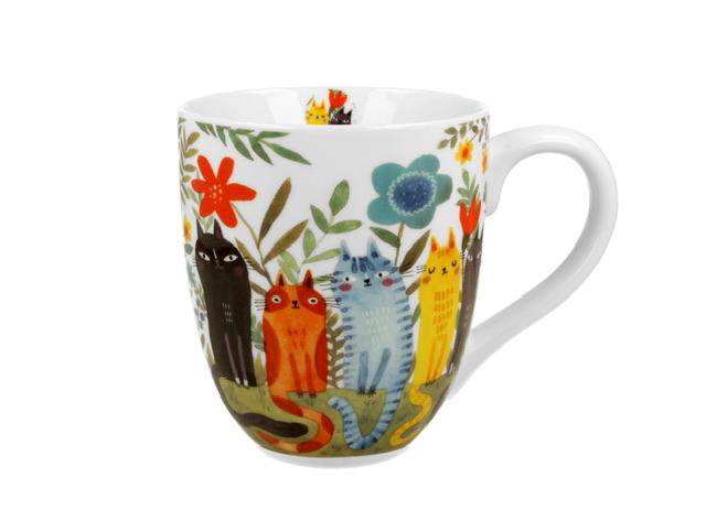 Jumbomugg XXL 1 liter - Cat Garden Felines - 2