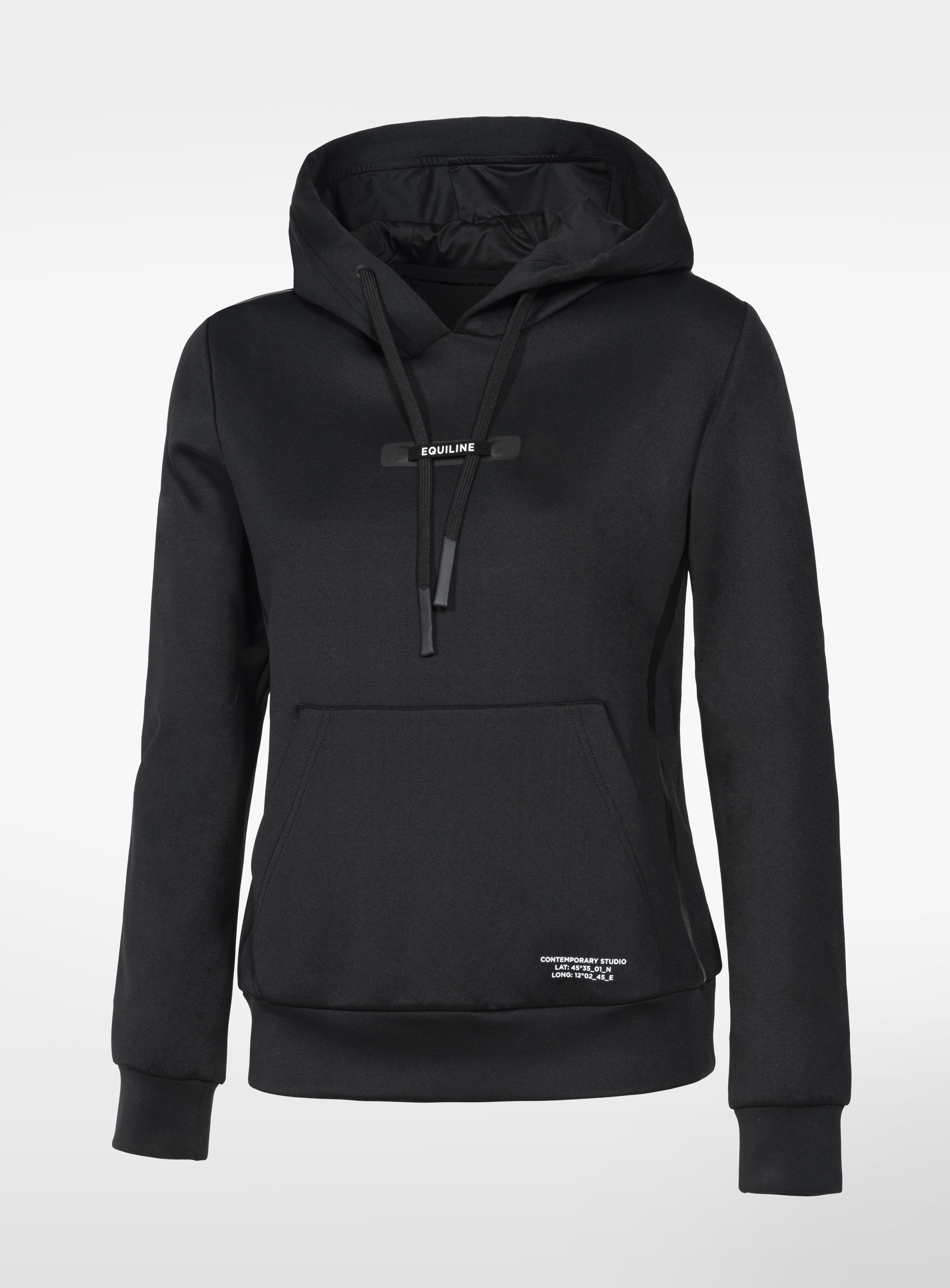 Sweatshirt Hoodie Equiline Cusac black front