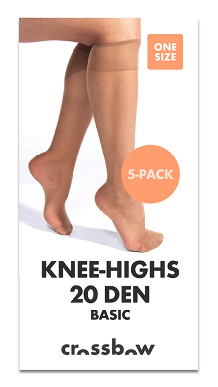 5-Pack Crossbow Knästrumpor 20D Tan