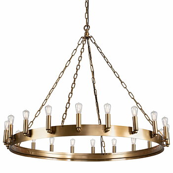 Crown taklampa mässing 165 cm inkl. ljuskällor