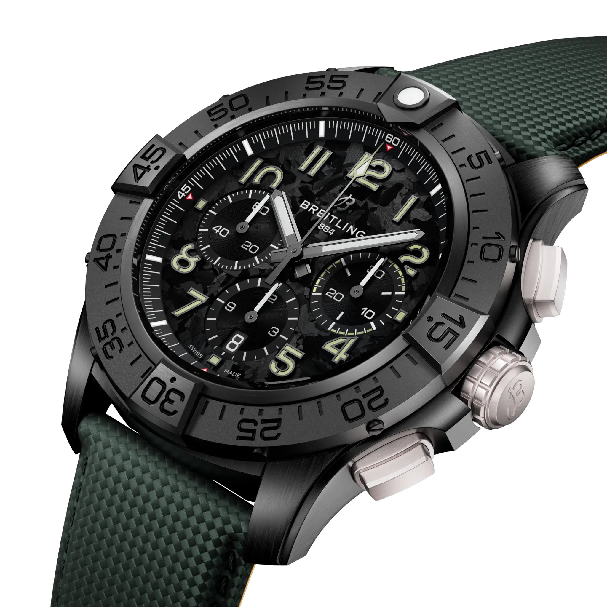 Breitling SB0148101B1X1 Avenger B01 Chronograph 46 Night Mission svart profil