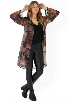 Uma Shirt Tunic, Chestnut/Asphalt- Capri Collection