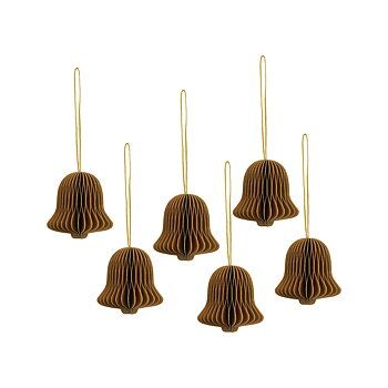 JULGRANSDEKORATION  6-PACK - SENAPSGUL
