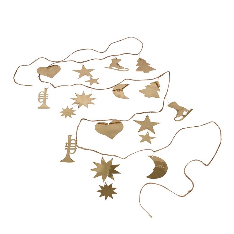 Garland - Ornaments - Genuine Brass - 270 cm - 4