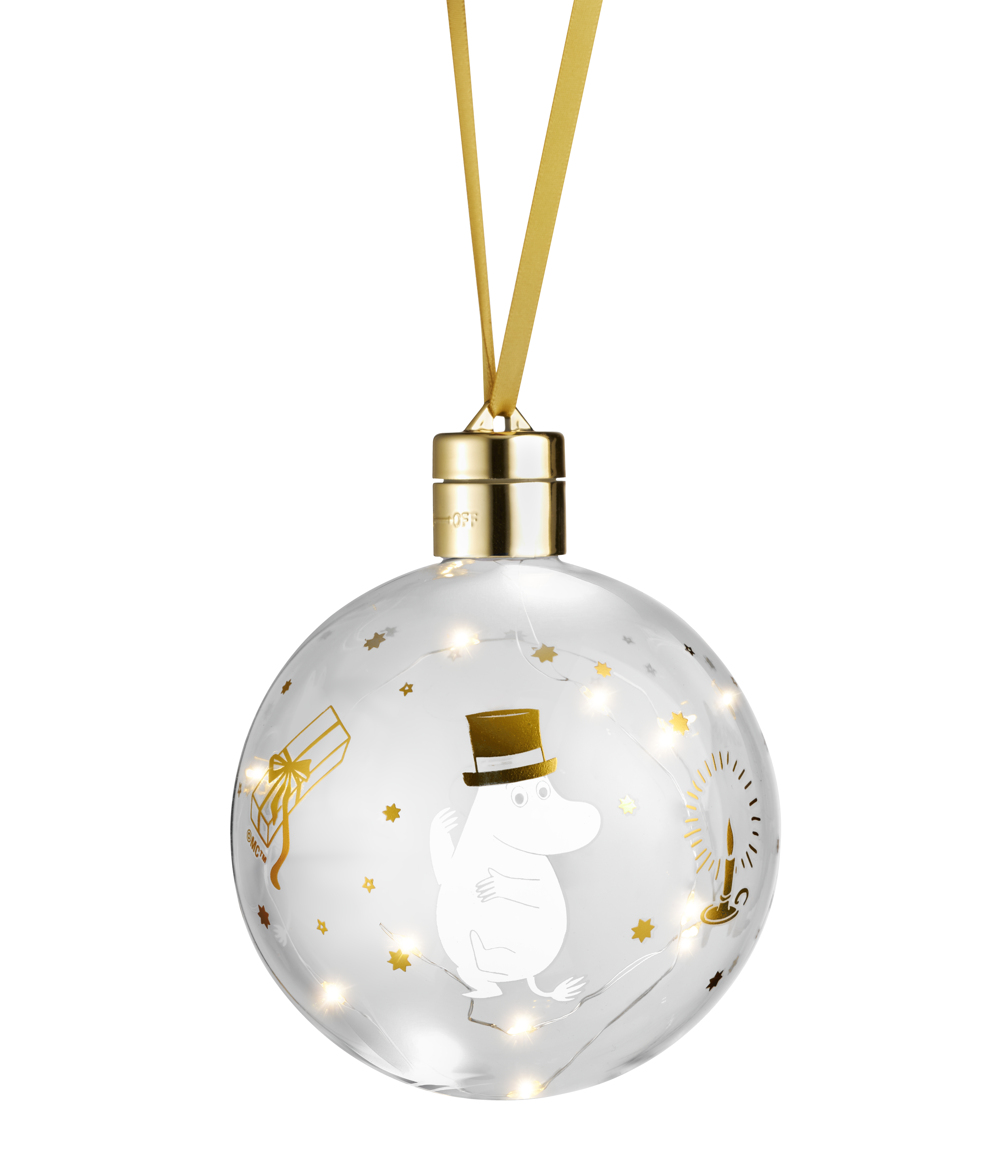 Mumin Dekorationskula med LED lampor - Sparkling stars - 4