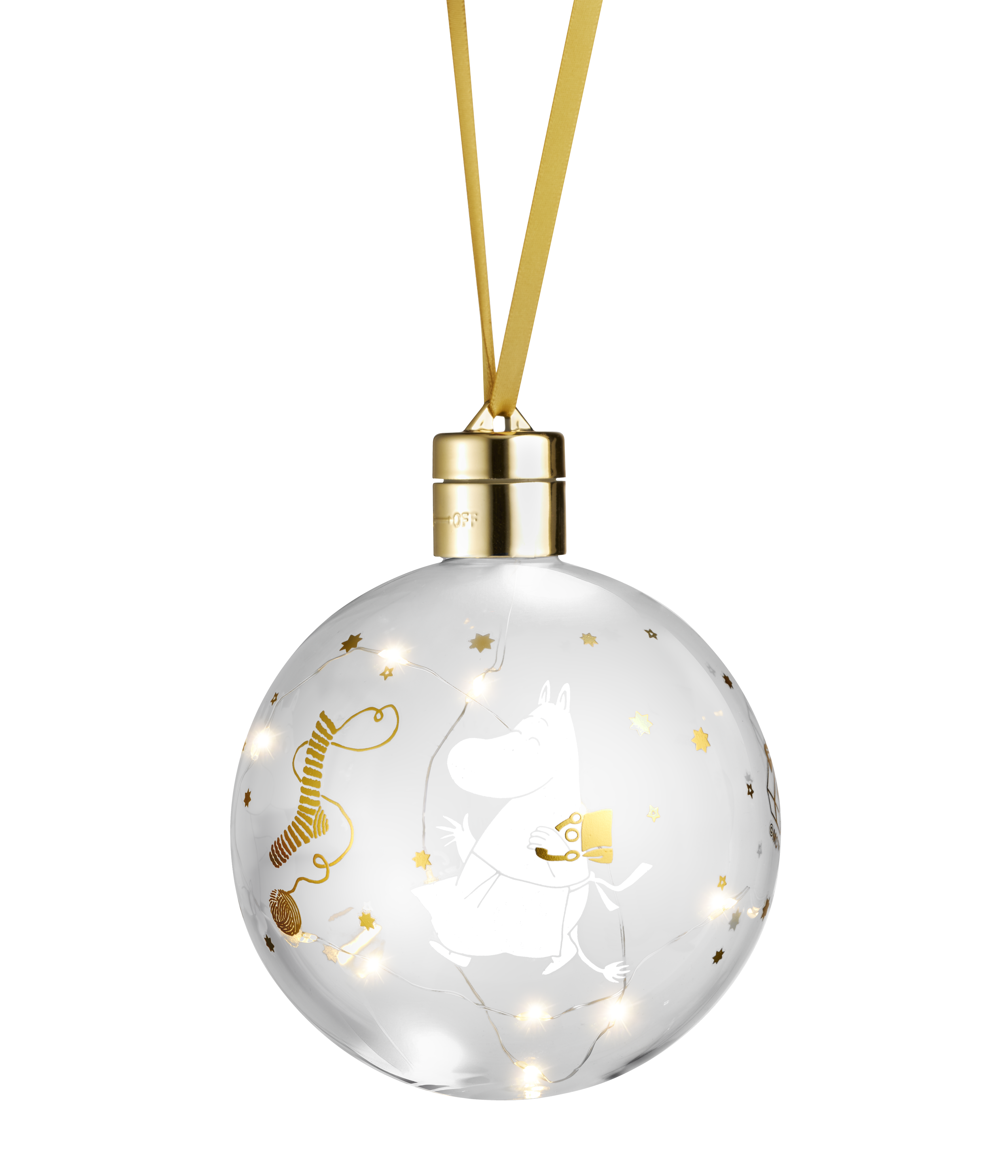Mumin Dekorationskula med LED lampor - Sparkling stars - 3