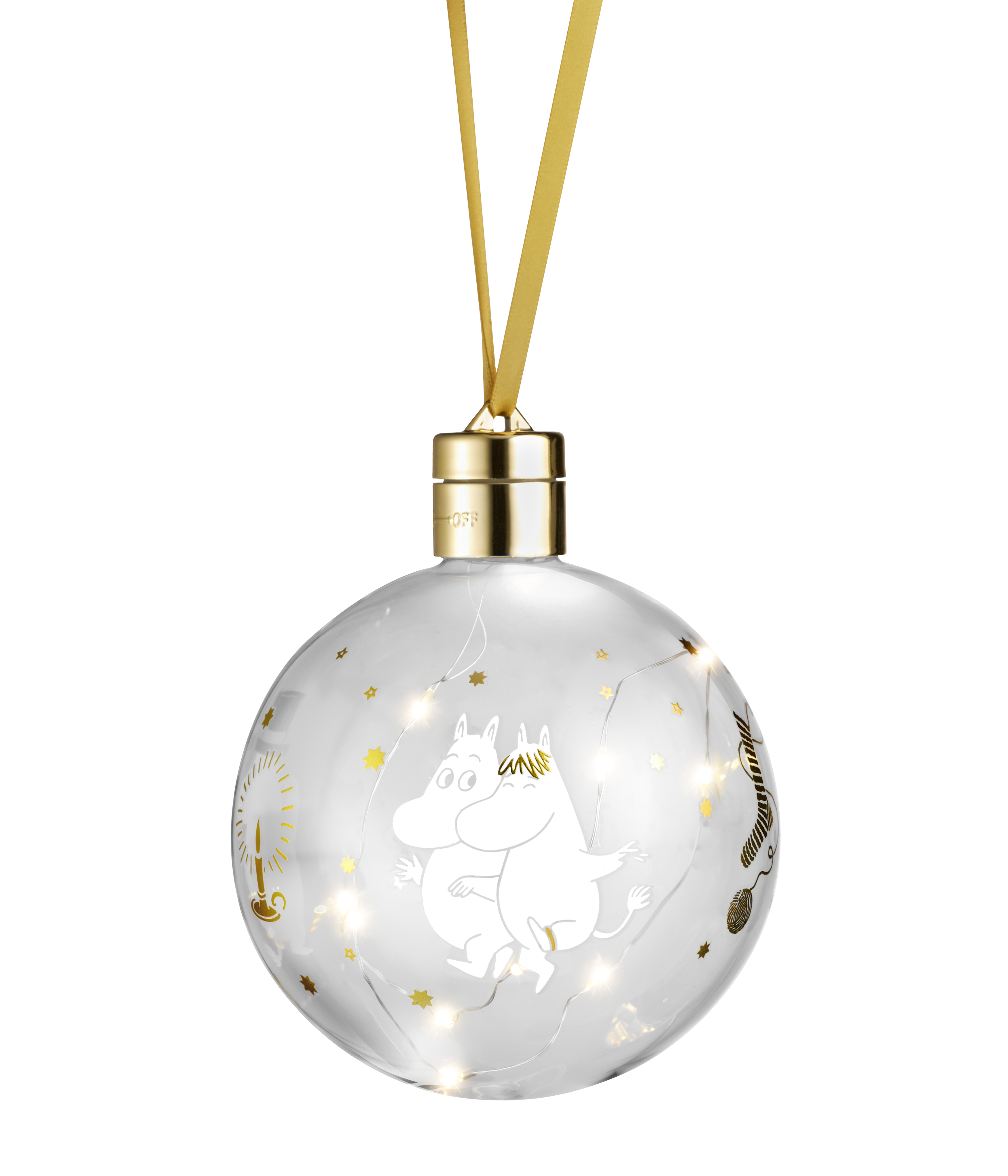 Mumin Dekorationskula med LED lampor - Sparkling stars - 2