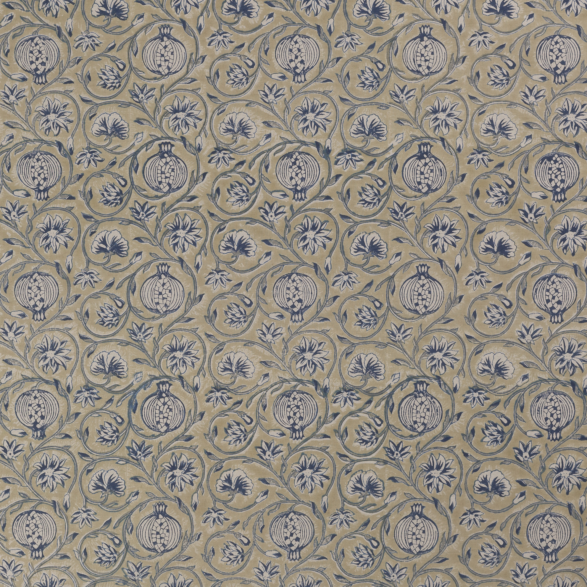 Chamois Round Cloth Tangier Pomegranate Beige & Blue 220 cm - 2
