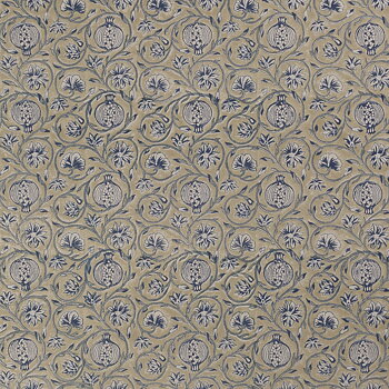 Chamois Rundduk Tangier Pomegranate Beige & Blå 220 cm - 2
