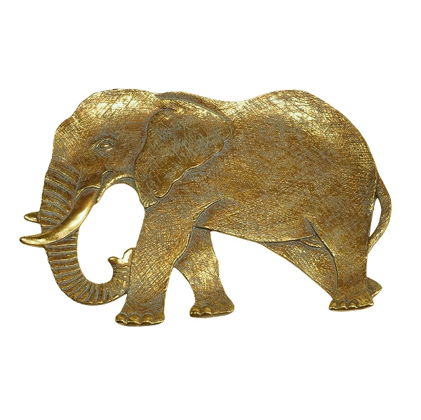 Dekorativt fat - Elefant guld