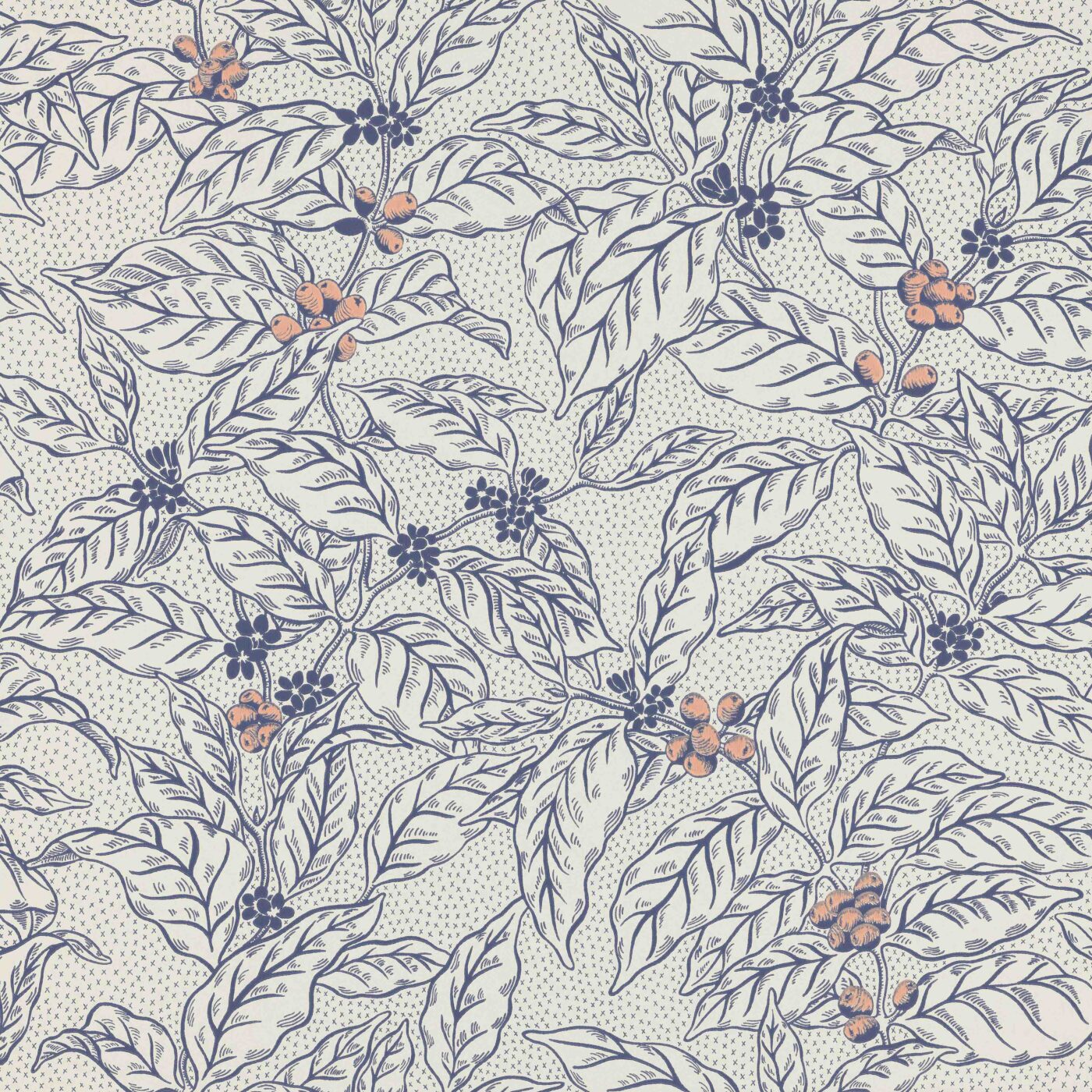 Tapet Caffeine  ink blue Långelid / von Brömssen
