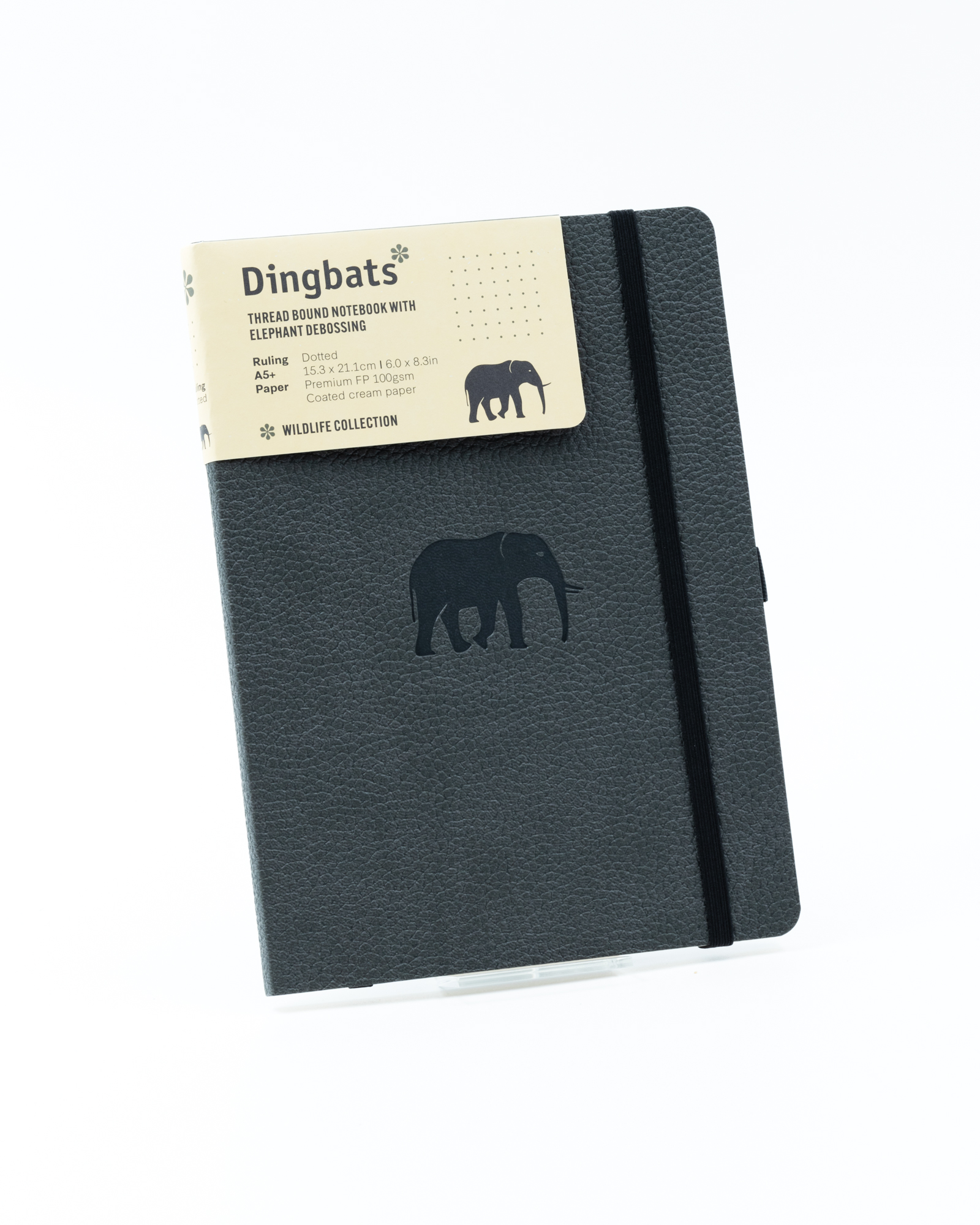 Dingbats Elephant anteckningsbok, med prickade sidor 